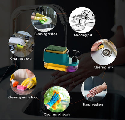 3 in 1 Soap Pump Dispenser Dish